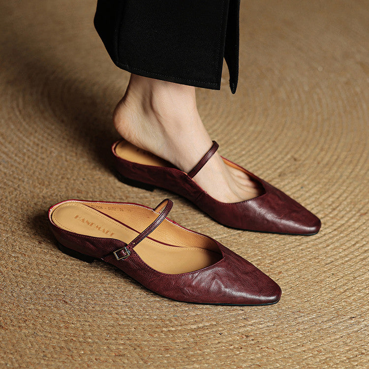 Vintage Leather Mules