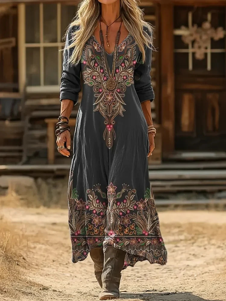 Parker | Long Sleeve Vintage Casual Dress