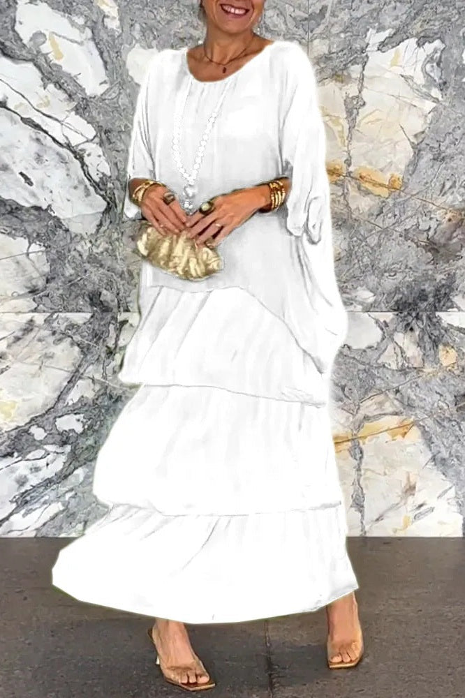 Judith Layered Dress - White