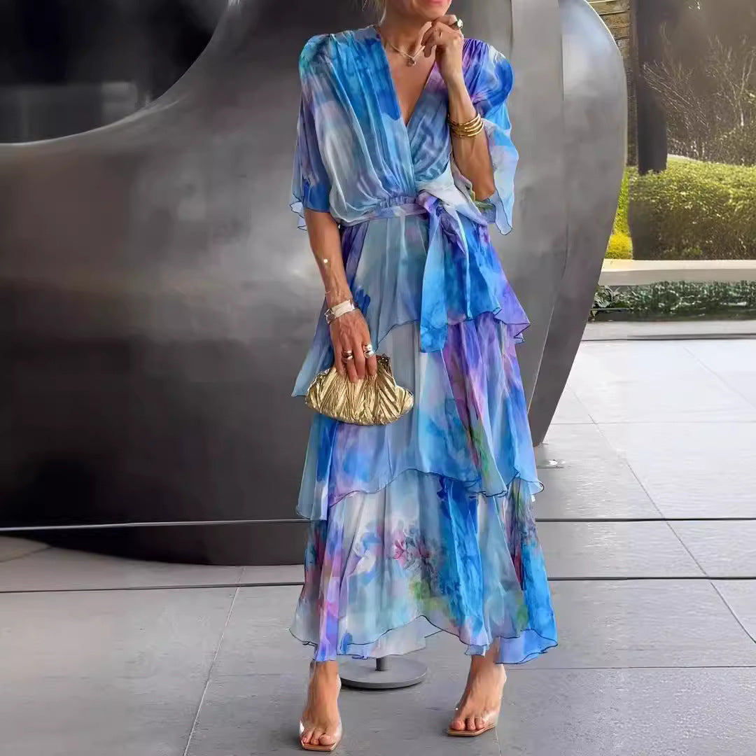 Stella & Grace™ |Layered Floral Sun Dress
