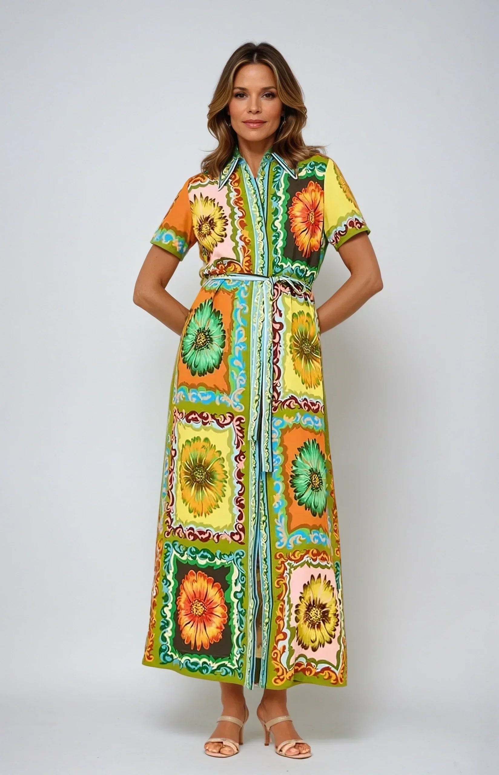 The Vintage Bloom Shirt Dress