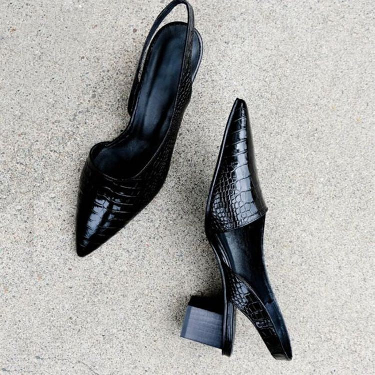 MARCELLA – ELEGANT SLINGBACK BLOCK HEEL SHOES