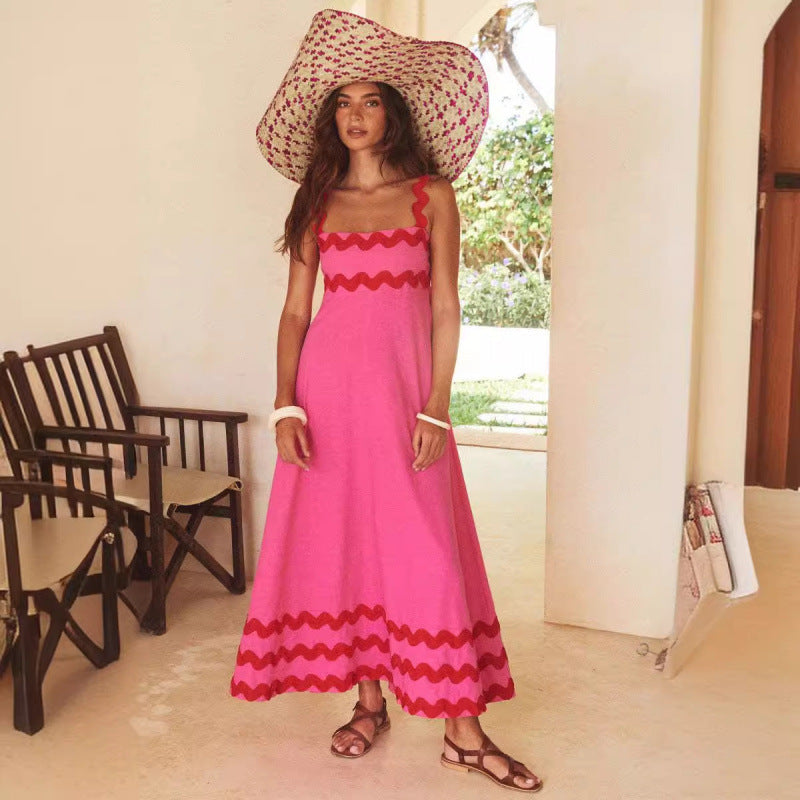 Wrenley - Boho Slash Neck Maxi Dress