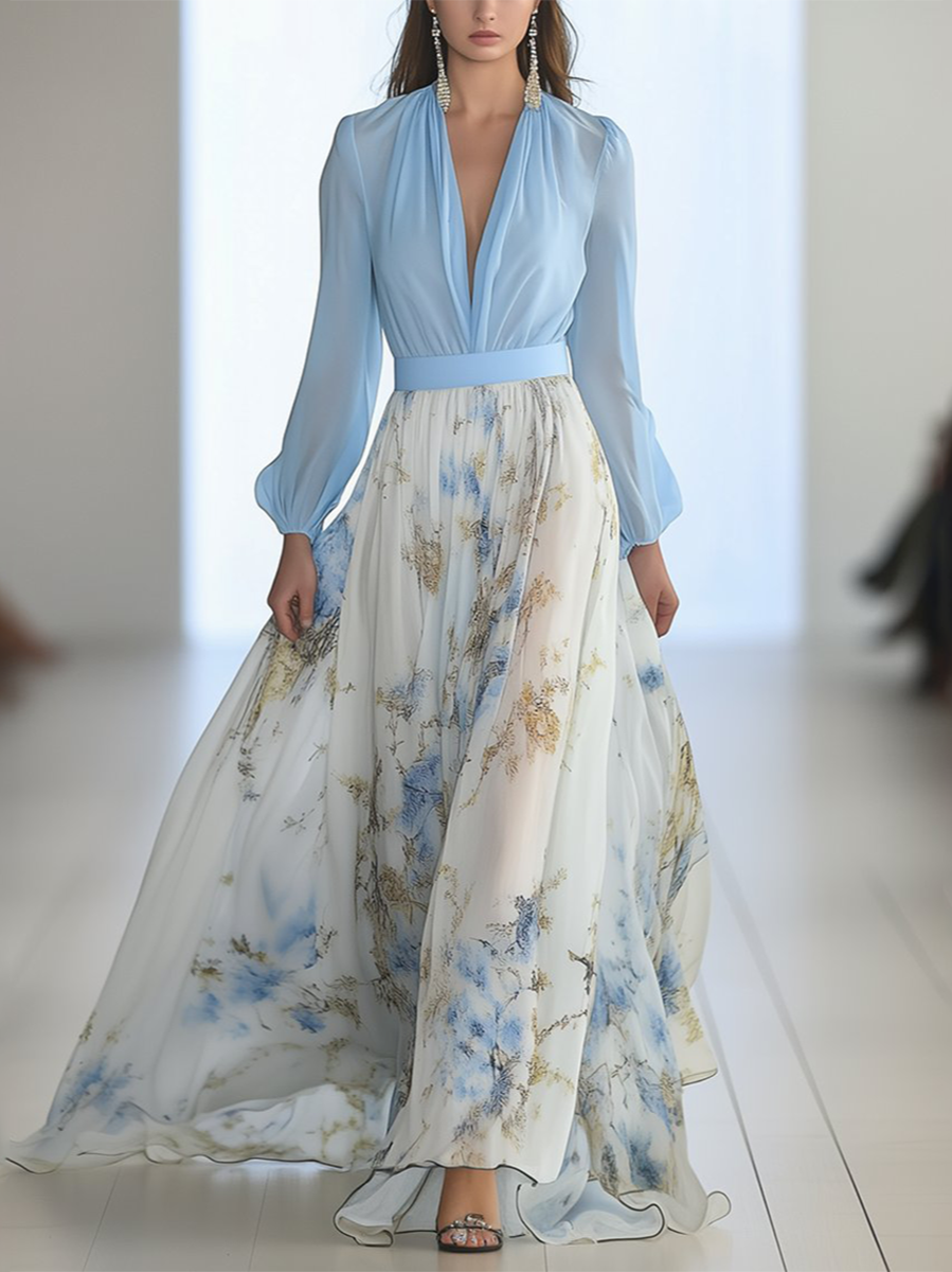 Harper™ | Bella Maxi Vestito con Stampa Floreale