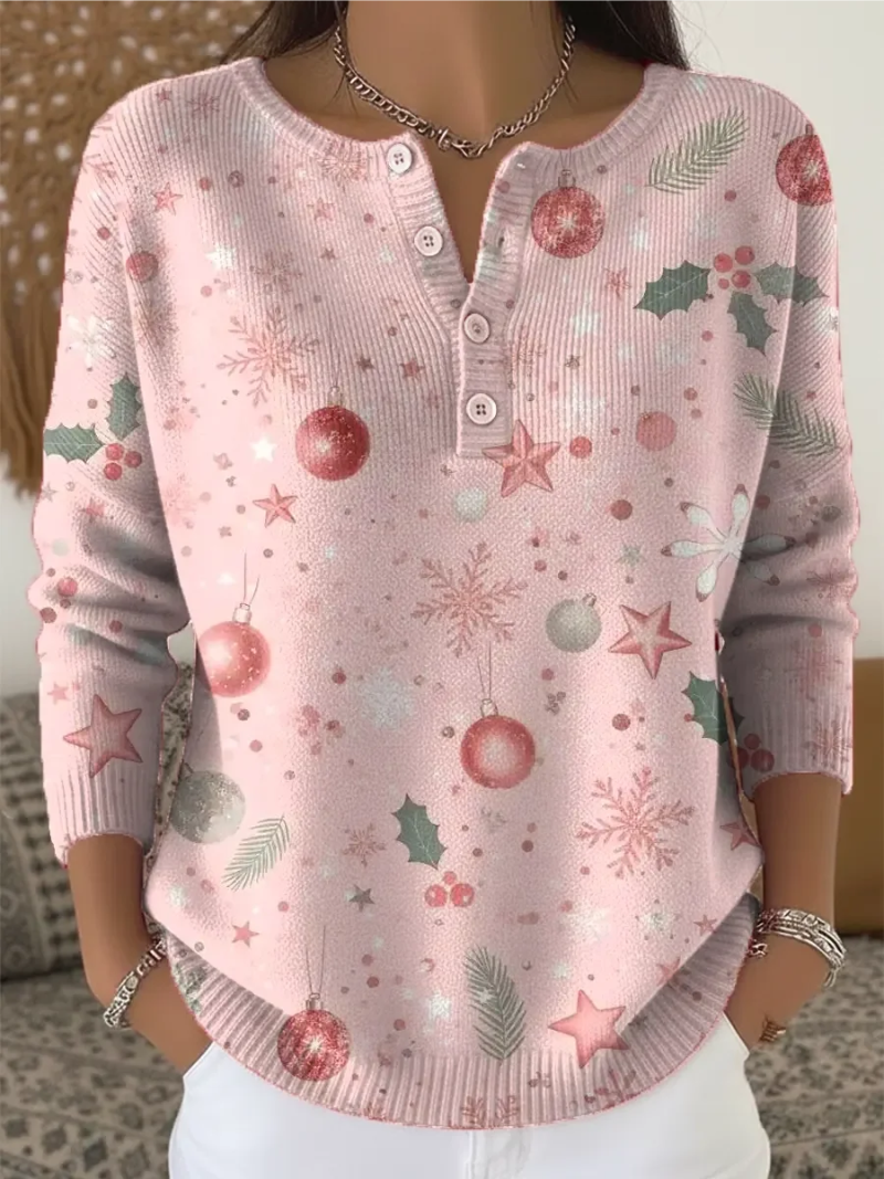 Jessalyn - Christmas Sweater with Buttons