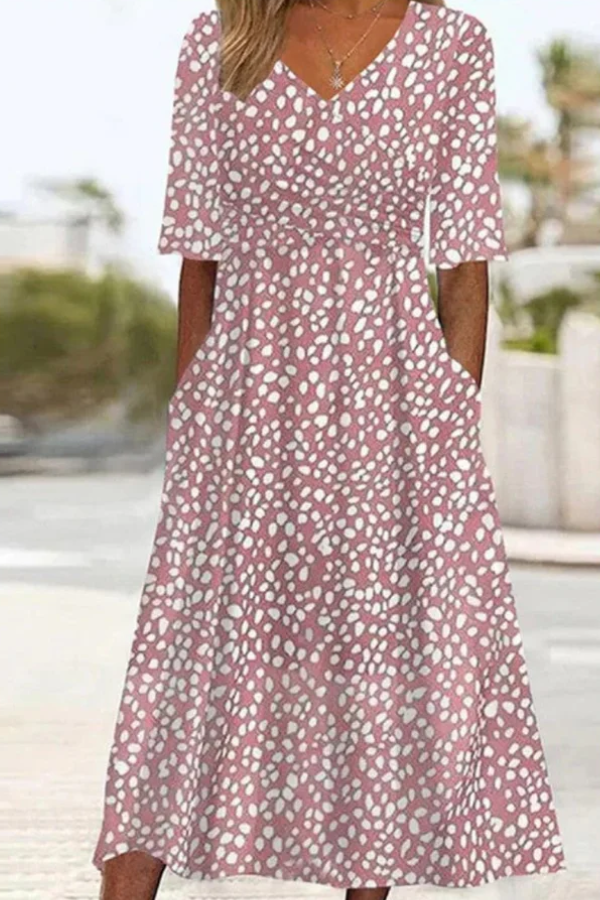 Romy Polka Midi Dress