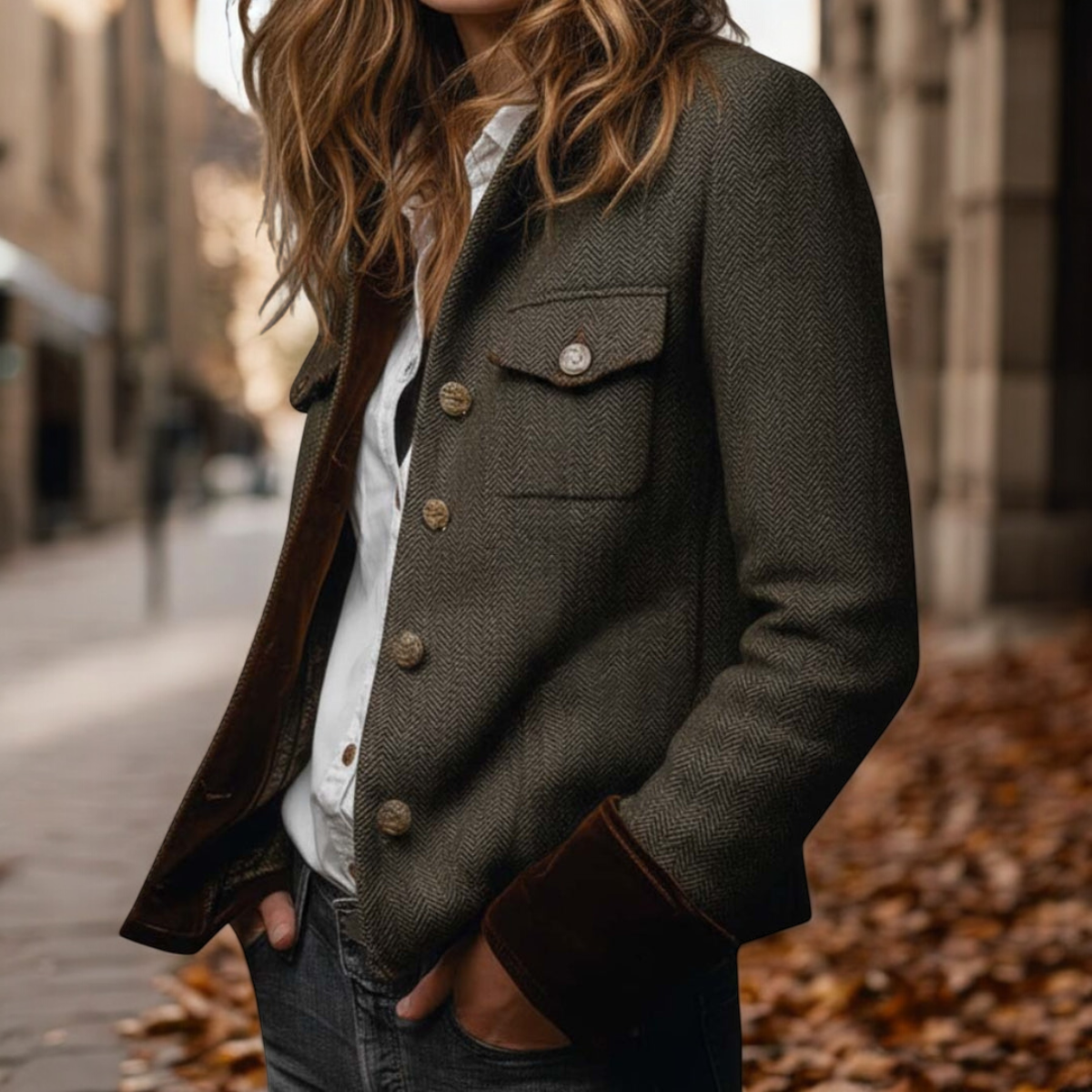 DARMAE™ | Refined Button Jacket with Tailored Structure