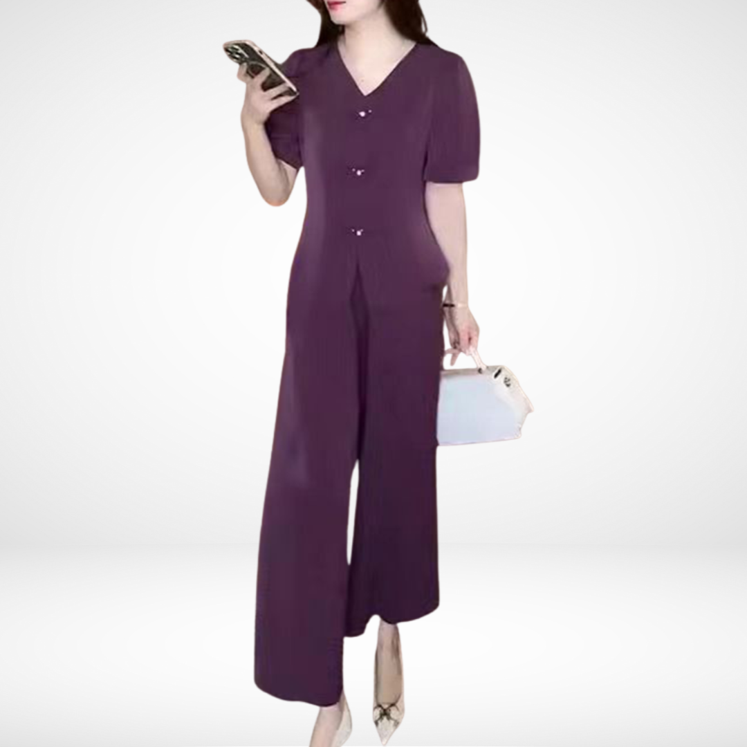 Elsie™ Elegant Short-Sleeve Two-Piece Set