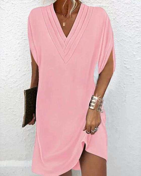 Nerina™ | Elegant V-Neck Dress