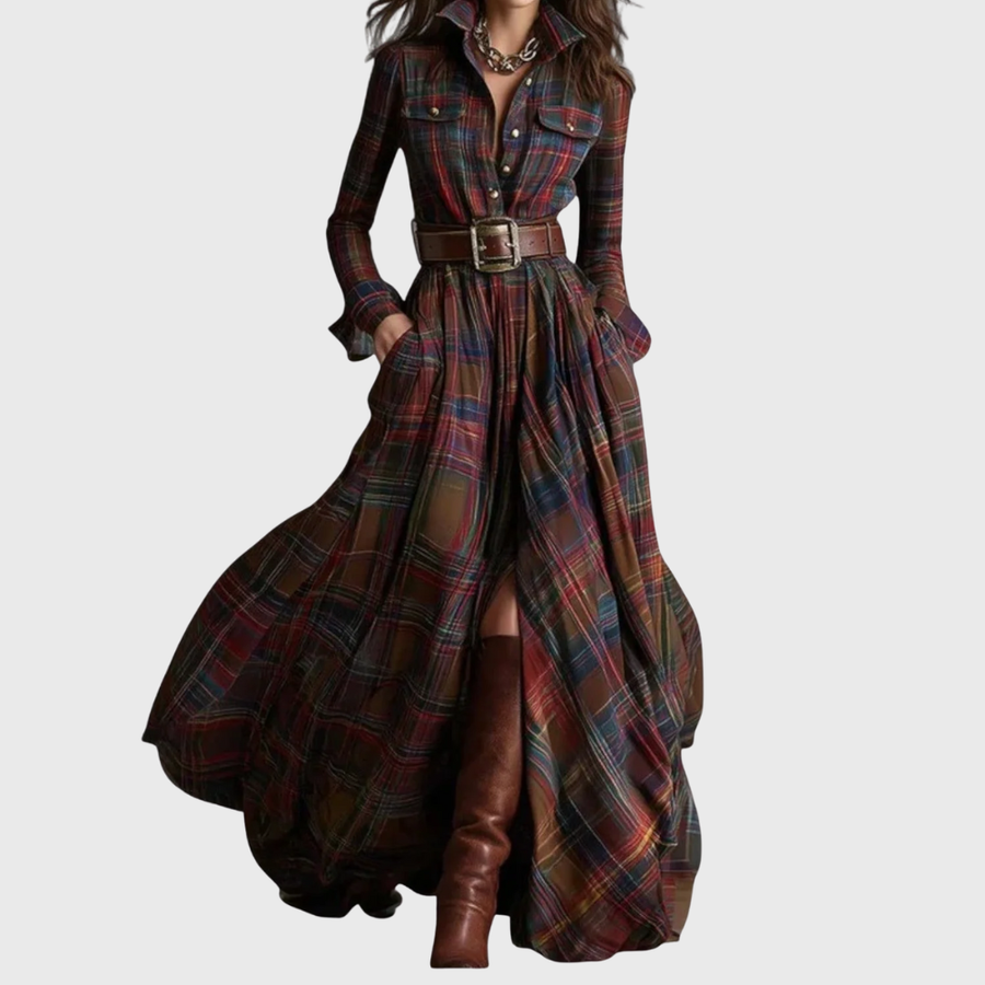 Bikki™ | Checked Maxi Dress