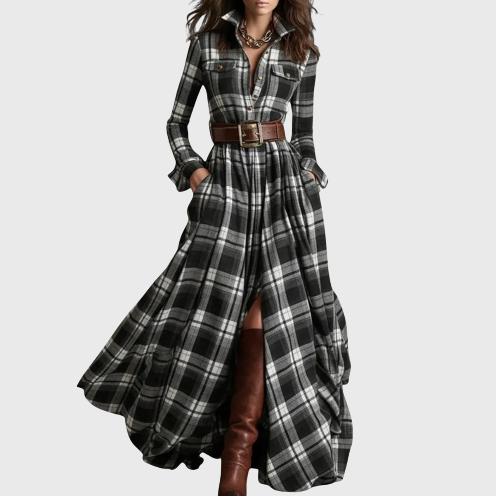 Bikki™ | Checked Maxi Dress