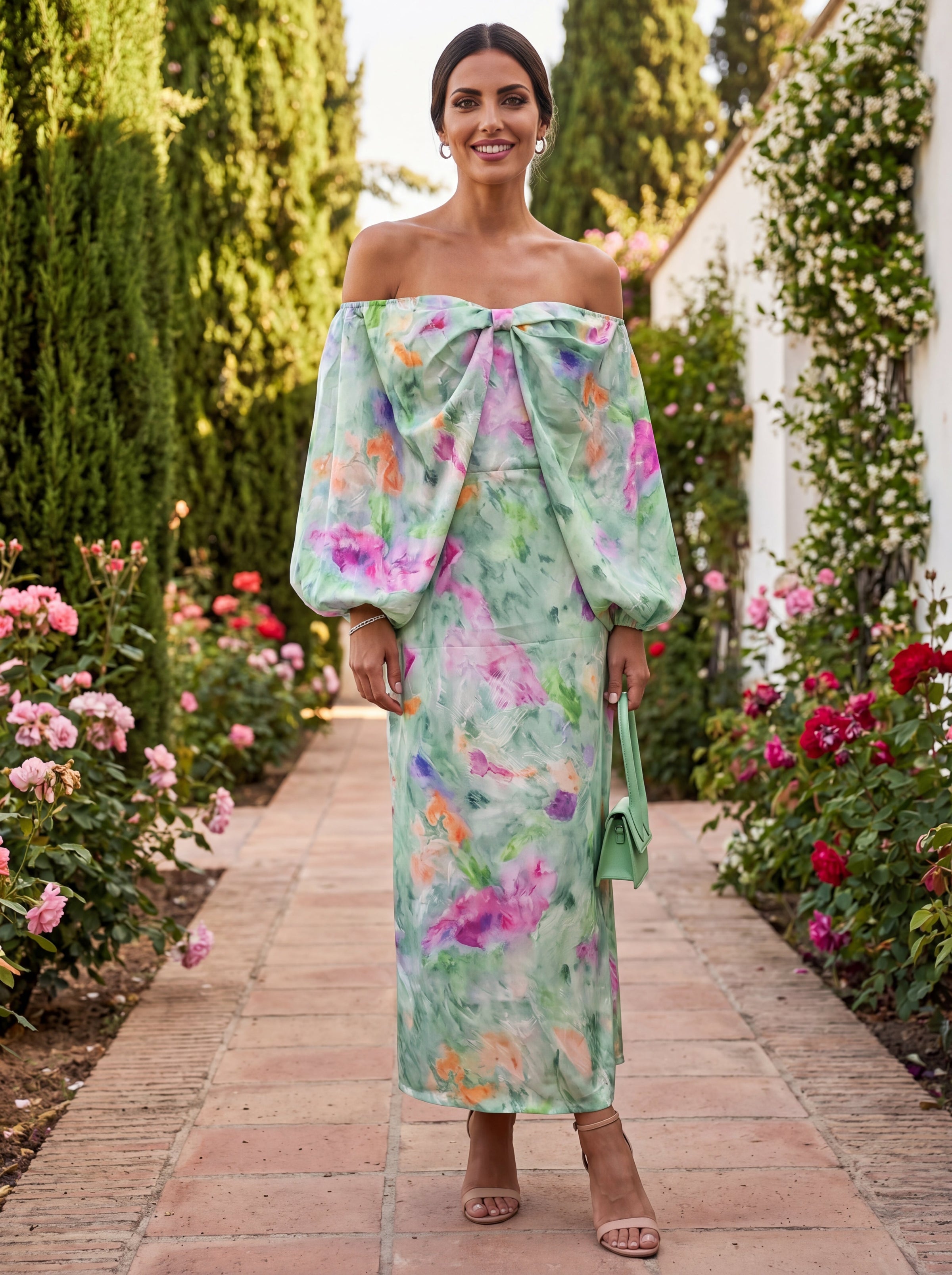 Lindaraja | Off Shoulder Floral Dress