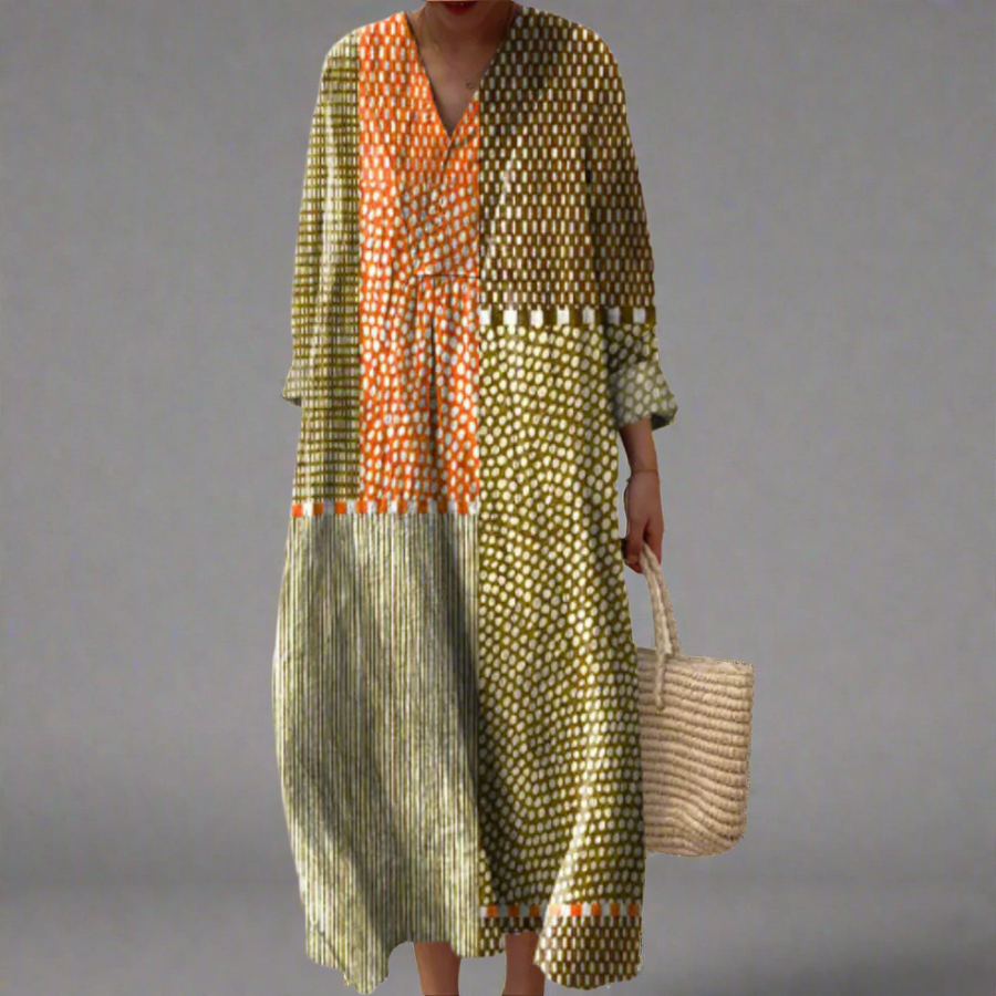 NORA – PATCHED POETRY MAXI DRESS