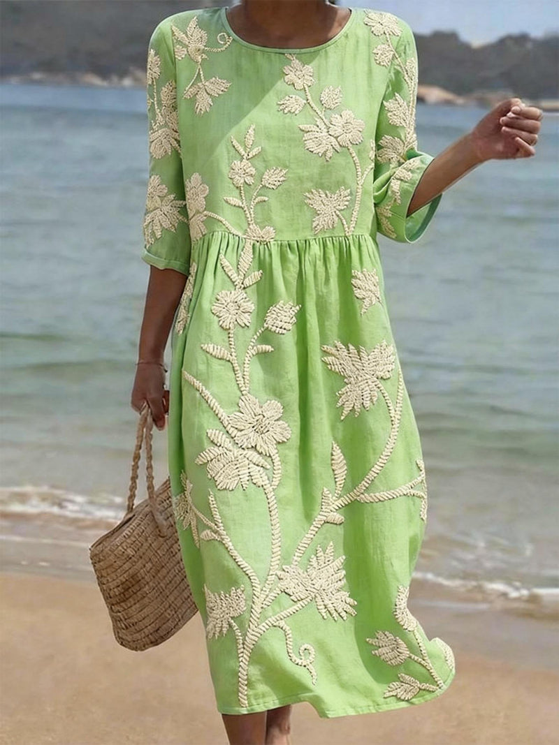 Raquel™ | Embroidered Vintage Dress