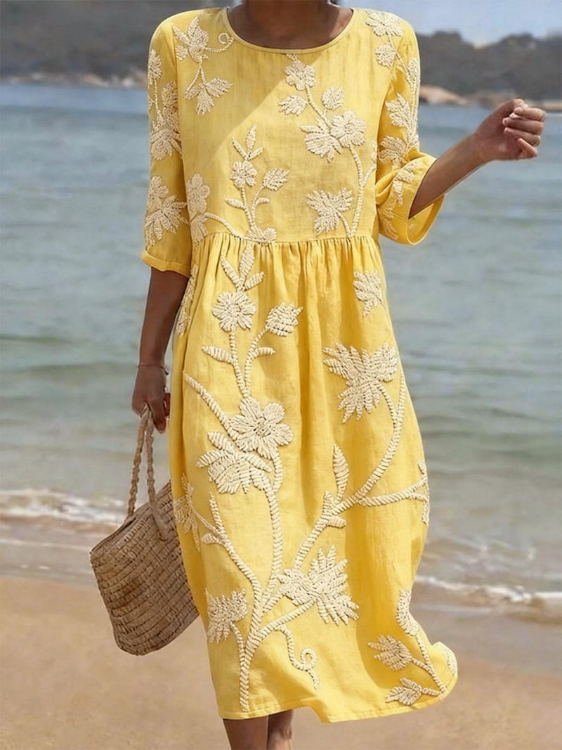 Raquel™ | Embroidered Vintage Dress