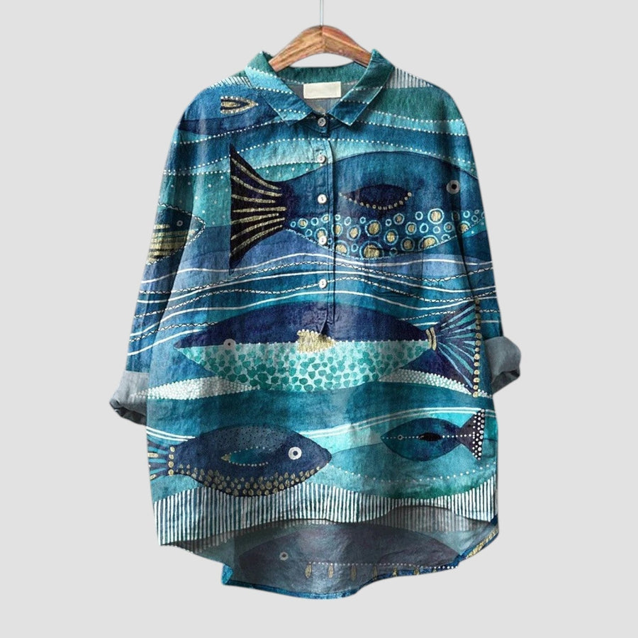 Azelra™ | 2025 – Ocean Drift Blouse