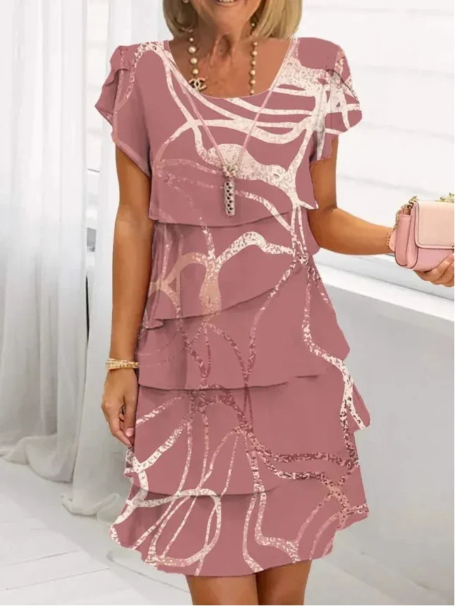 Beatrice | Elegant Comfort Ruffle Dress