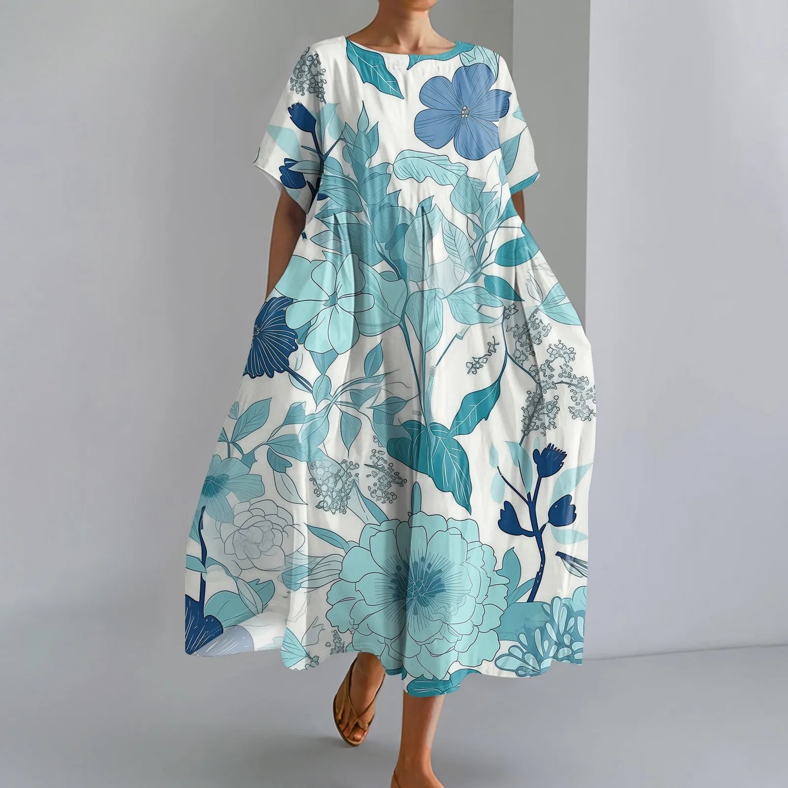 Jutta | Lightweight Maxi Dress with Beautiful Floral Pattern