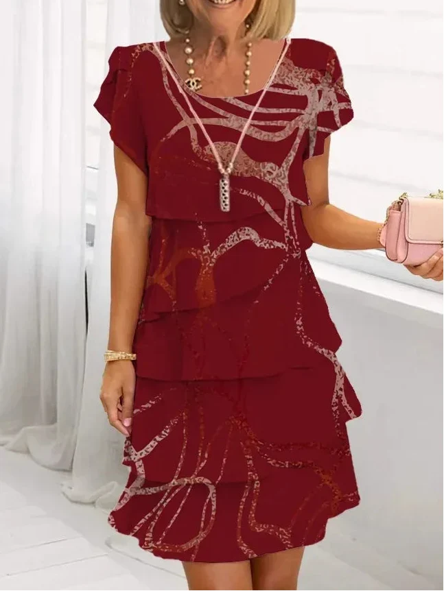 Monica | Elegant Comfort Ruffle Dress