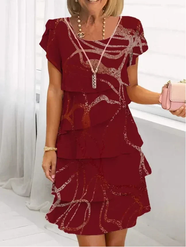 Monica | Elegant Comfort Ruffled Dress