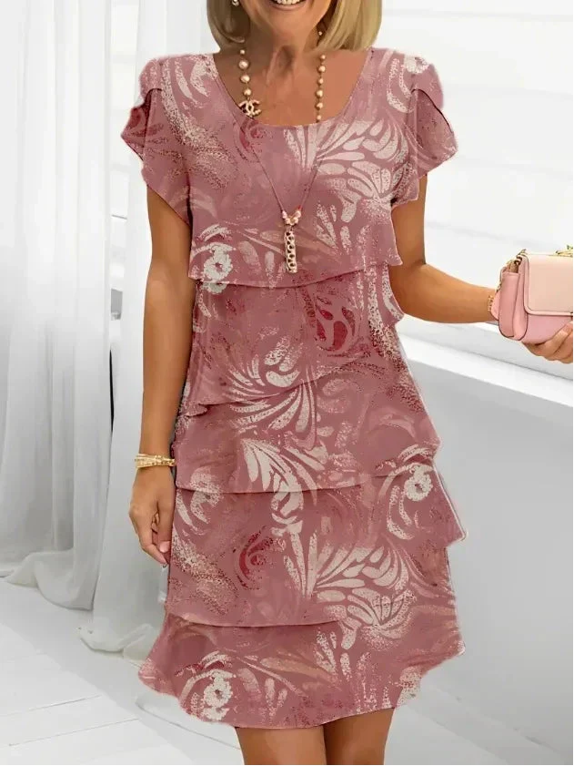 Deborah | Elegant Comfort Ruffled Dress
