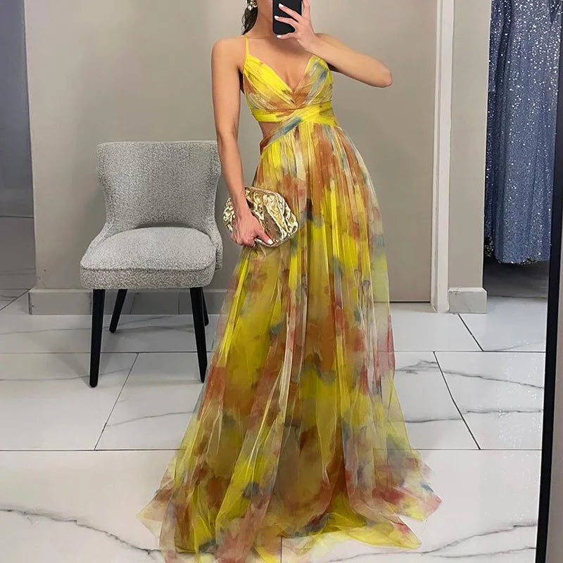 Eva | Long floral dress that enhances