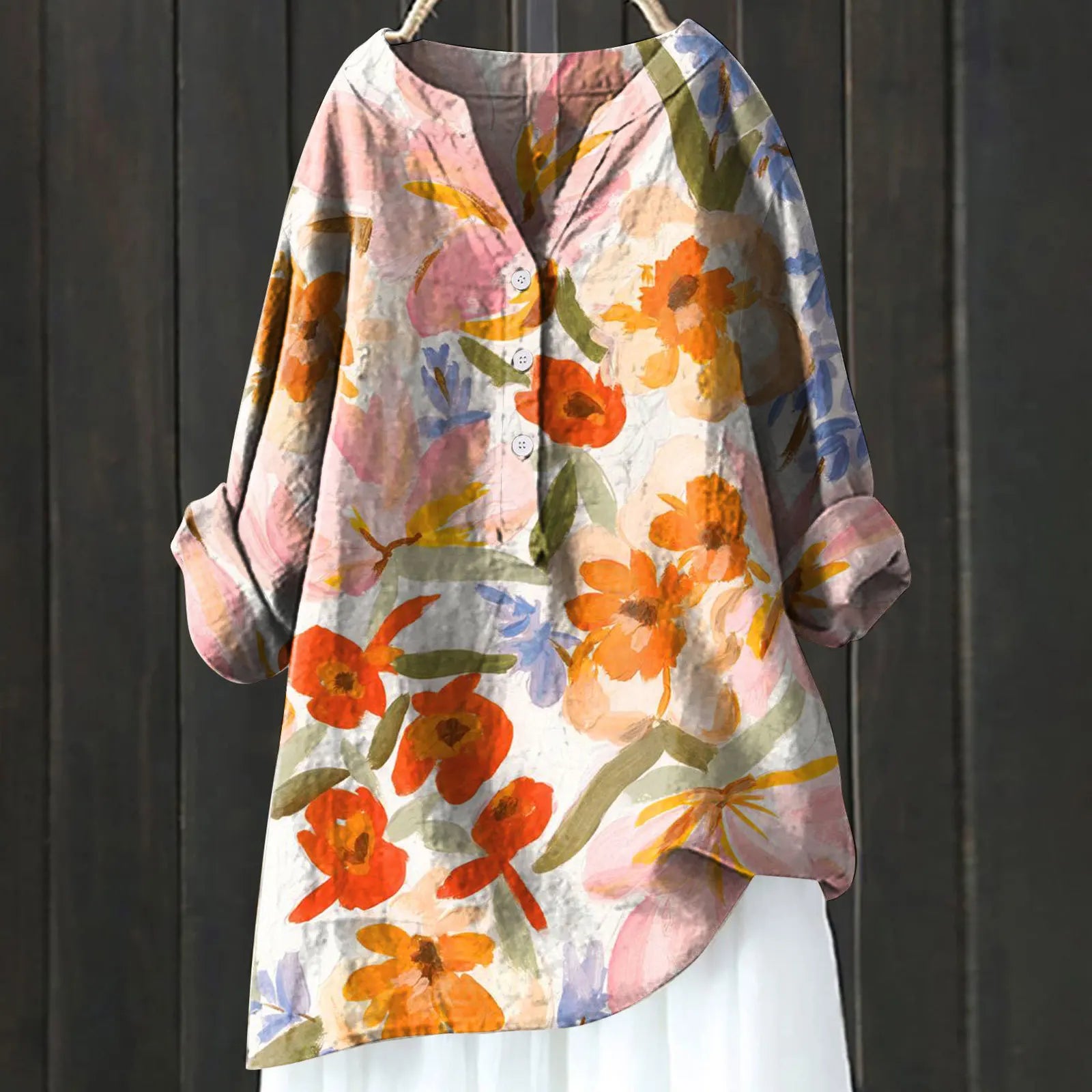 ISALINE LONG FLOWER BLOUSE