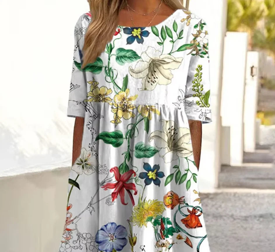 Mirevna - Floral Flowing Maxi Dress