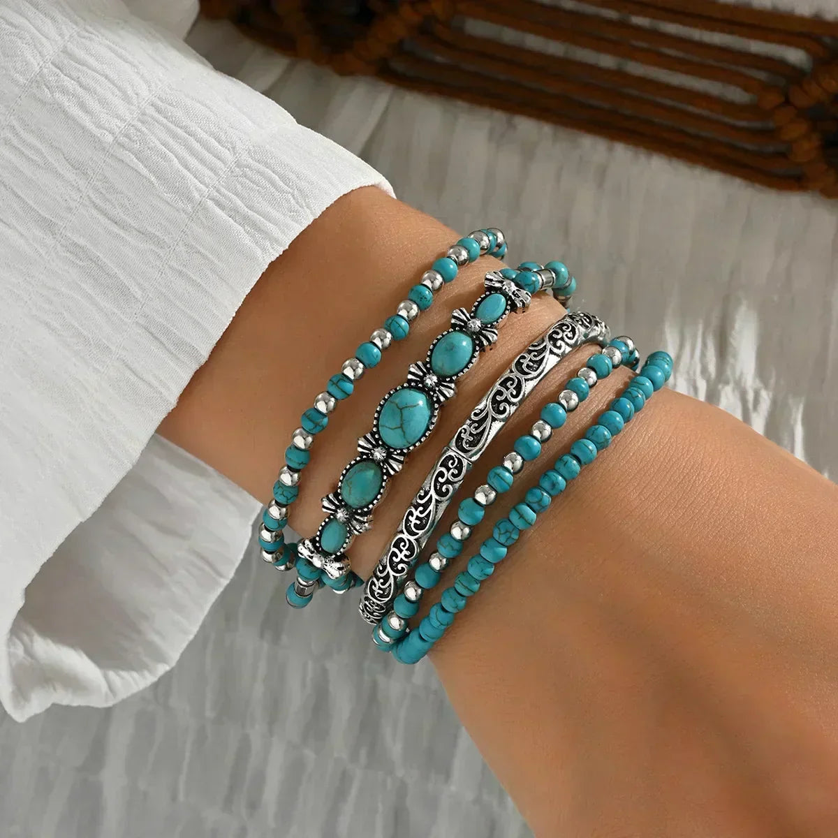 Maëlys™ | Refined Turquoise Multi-Strand Bracelet
