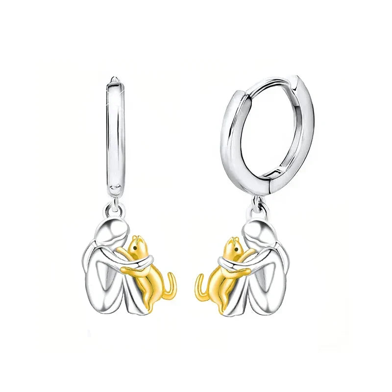 Elisa - Cat Icon Earrings (Round Closure)