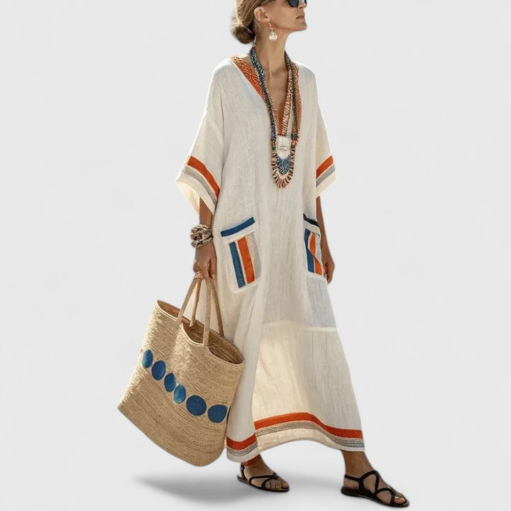 Violet | Women's Loose Fit Pocket Maxi Dress