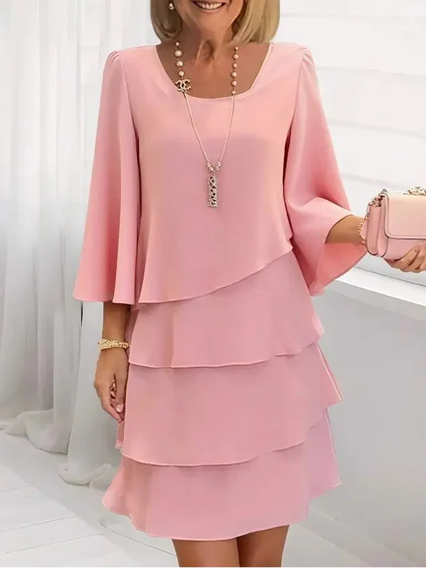 Catherine | Elegant Comfort Ruffled Dress