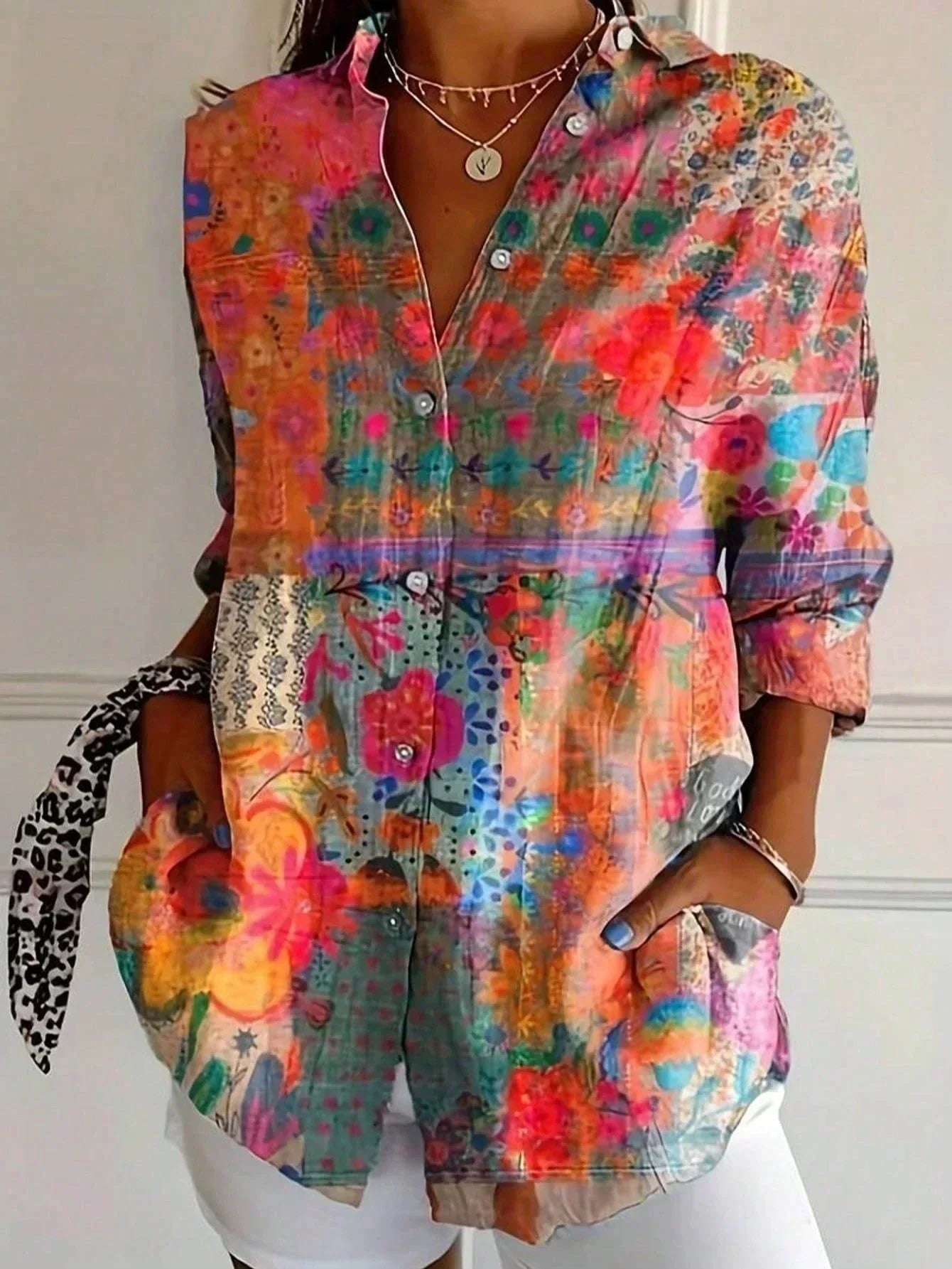 Rina™ | Luxury Floral Button Shirt
