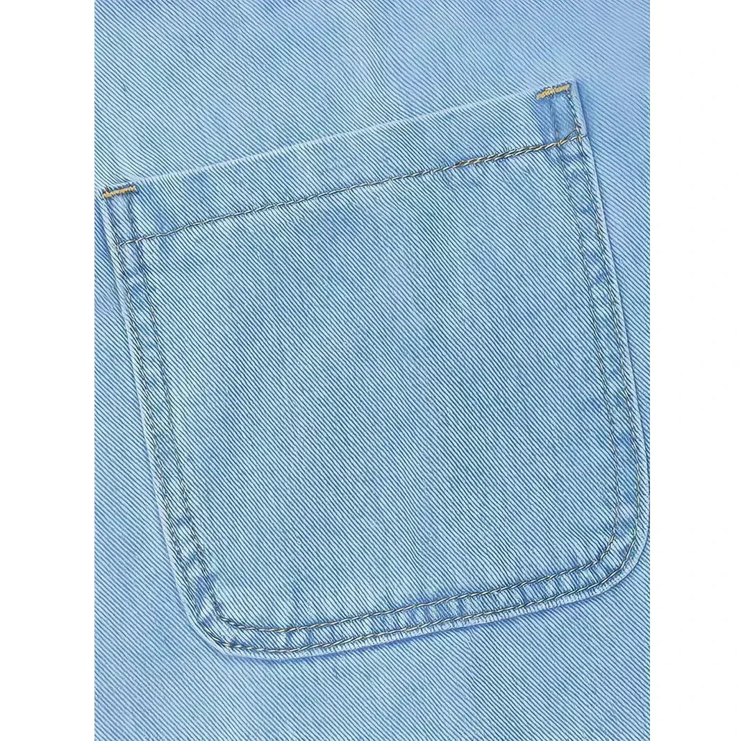 Lunariah - Casual Denim Pocket Dress