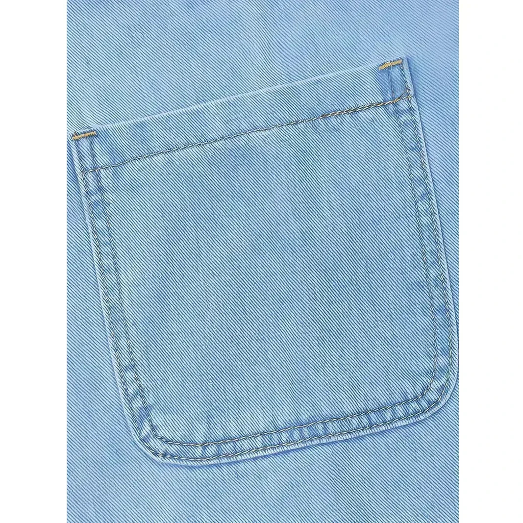 Lunariah - Casual Denim Pocket Dress