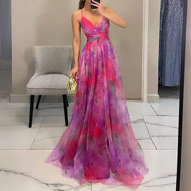 Eva | Long floral dress that enhances