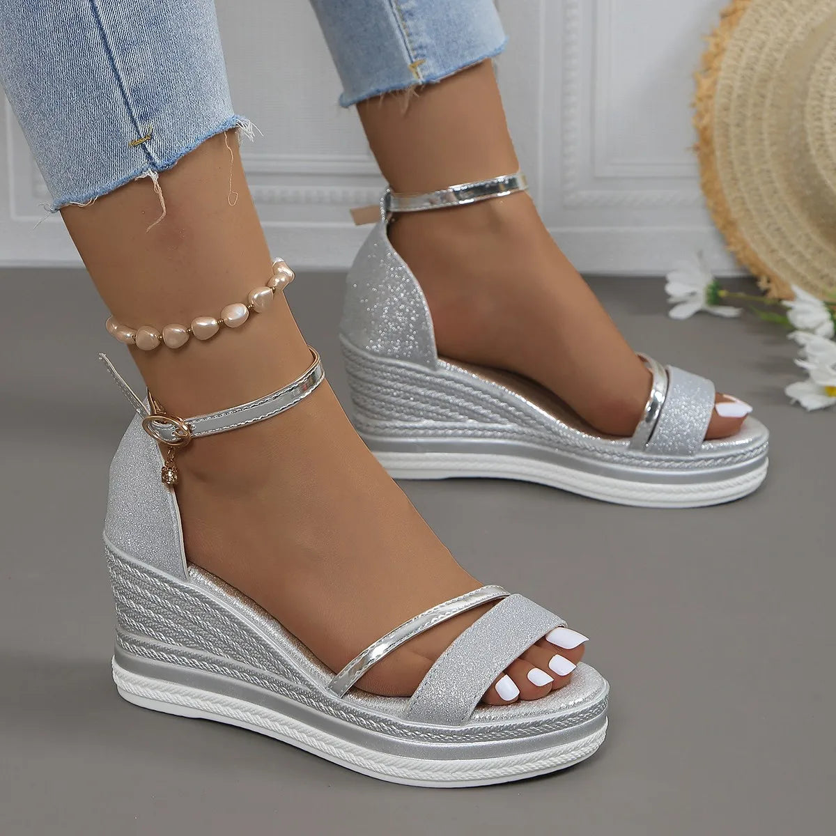 Ava | Womens Platform Wedge Strap Sandals