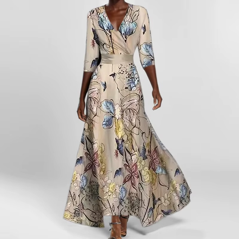 Lina™ - Elegant Floral Dress - Feel Confident