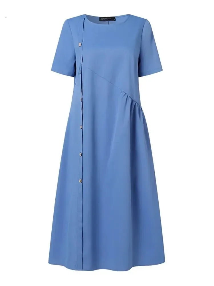 Sarah | MIDI COTTON DRESS WITH RELAXED ELEGANCE