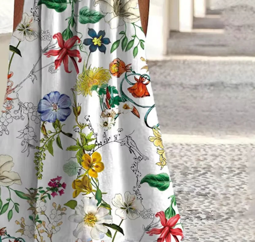 Mirevna - Floral Flowing Maxi Dress