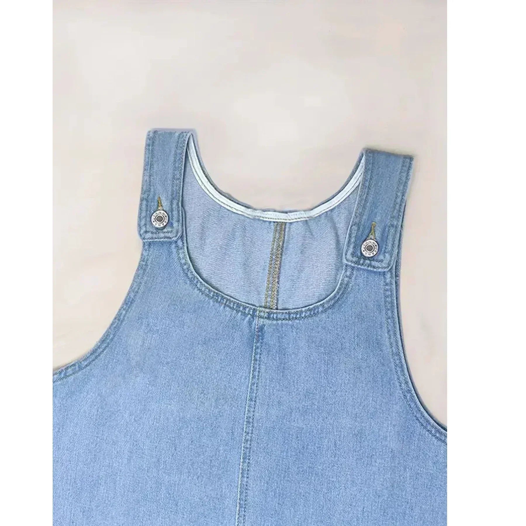 Lunariah - Casual Denim Pocket Dress