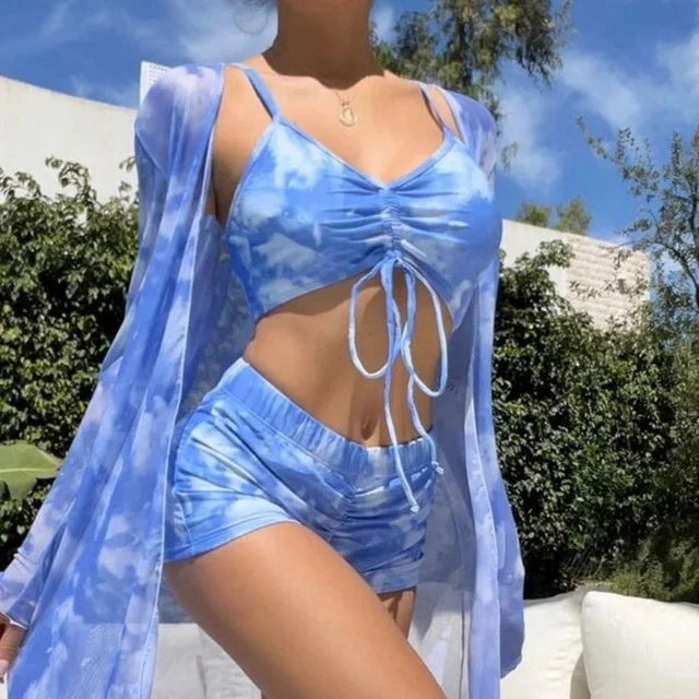 Olivia® | 3 in 1 - bikini top + pants + kimono
