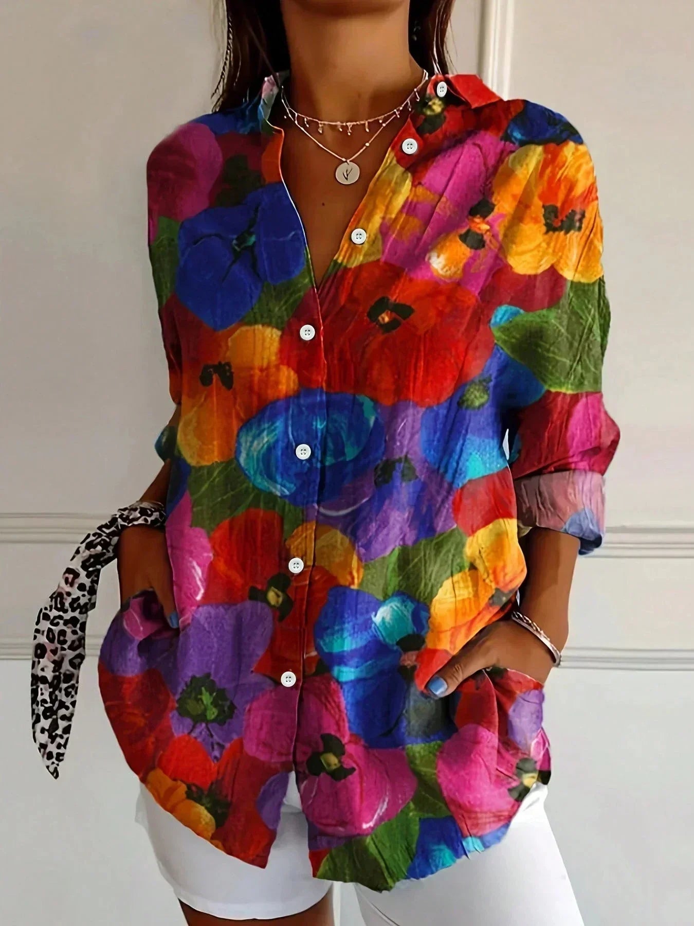 Rina™ | Luxury Floral Button Shirt