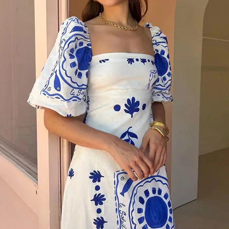 Elara Pleated Maxi Dress