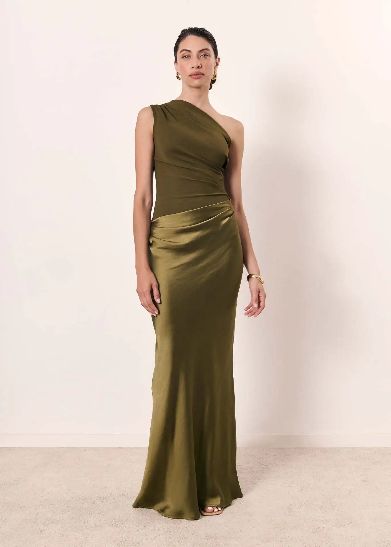 Maxi Dress with Guilt in Satin