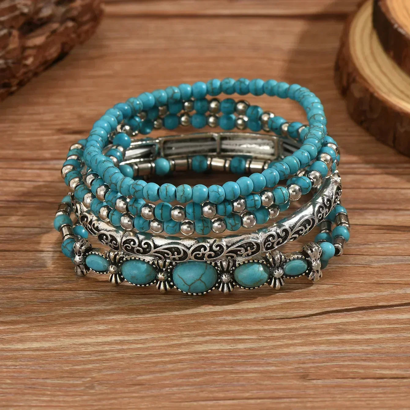 Maëlys™ | Refined Turquoise Multi-Strand Bracelet