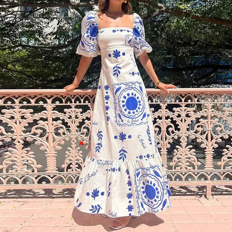 Elara Pleated Maxi Dress