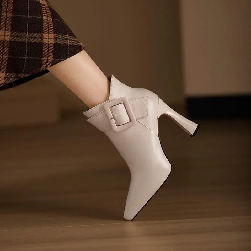 Nadine – Elegant Ankle Boots with Buckle
