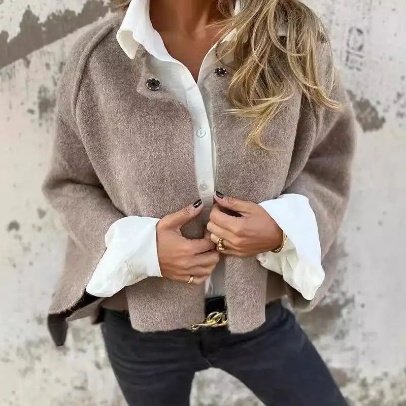 Layla - Wool Cardigan with Round Neck