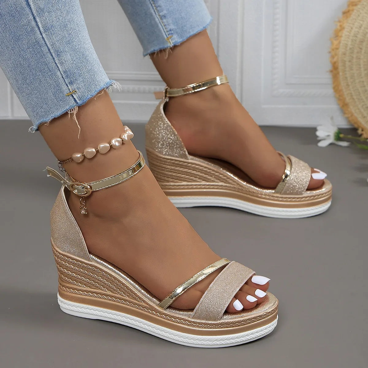 Ava | Womens Platform Wedge Strap Sandals